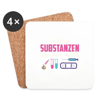 Apothekerin sei nett zu mir - Untersetzer (4er-Set) - Weiß - Vorne