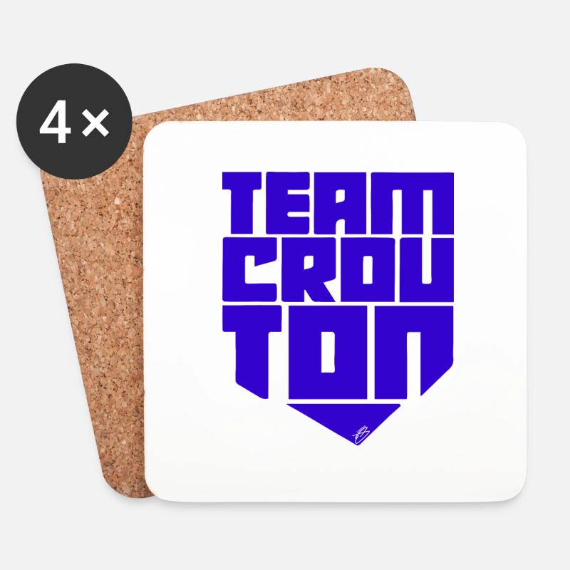 Team Crouton Blau - Untersetzer (4er-Set) - Weiß