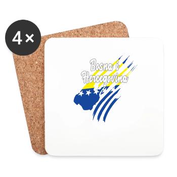 Bosna - Bosnia and Herzegovina - Coasters (set of 4) - white - Front
