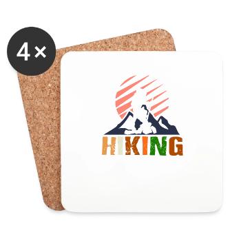 Hiking Design Hiking is the Answer - Dessous de verre (lot de 4) - blanc - Devant