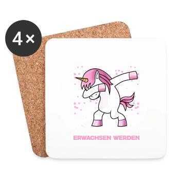 Endlich 18 Jetzt Muss Ich Nur Noch Erwachsen - Untersetzer (4er-Set) - Weiß - Vorne
