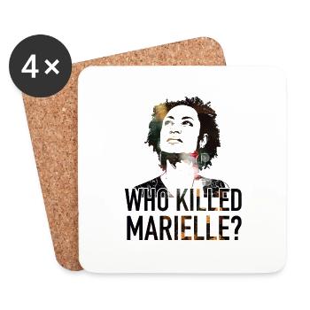 Wer tötete Marielle? - Untersetzer (4er-Set) - Weiß - Vorne