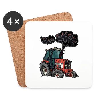 1015 OLD SKOOL IH Smoke - Coasters (set of 4) - white - Front
