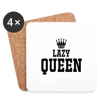 Lazy Queen - Coasters (set of 4) - white - Front