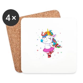 mamacorn mama unciorn - Dessous de verre (lot de 4) - blanc - Devant