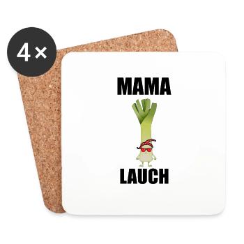 Mama Leek - Coasters (set of 4) - white - Front