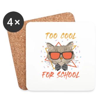 Too Cool For School - Coasters (set of 4) - white - Front