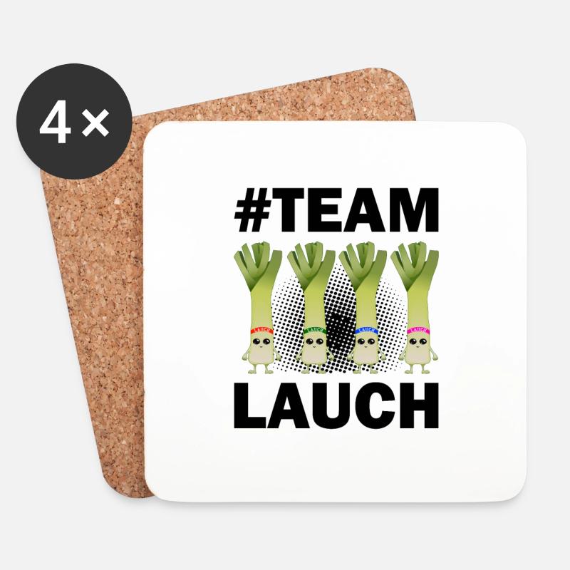 Team Lauch - Untersetzer (4er-Set) - Weiß