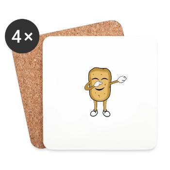 potato - Coasters (set of 4) - white - Front
