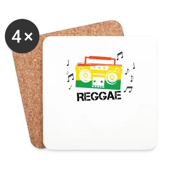 Reggae Beat - Untersetzer (4er-Set) - Weiß - Vorne