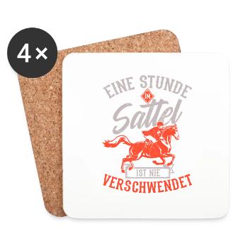 Pferde Spruch Pferdeliebhaber Pferdesprüche - Untersetzer (4er-Set) - Weiß - Vorne