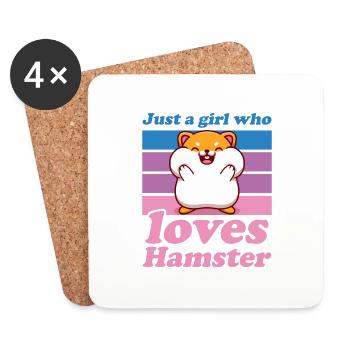 Hamster Field Hamster Gold Hamster Mom Gift - Coasters (set of 4) - white - Front