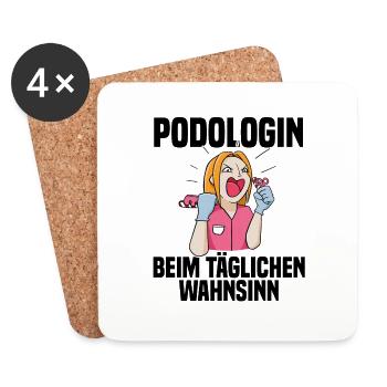 Podologie Podologin Podologe - Untersetzer (4er-Set) - Weiß - Vorne