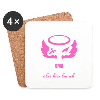 Oma Engel - Untersetzer (4er-Set) - Weiß - Vorne