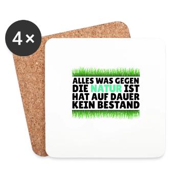 Natur - Untersetzer (4er-Set) - Weiß - Vorne