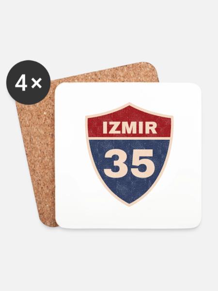 Izmir - Untersetzer (4er-Set) - Weiß