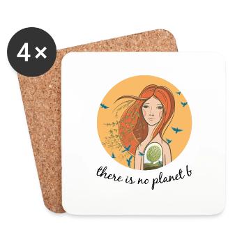 Il n’y a pas de Jour de la Terre planète B - Dessous de verre (lot de 4) - blanc - Devant