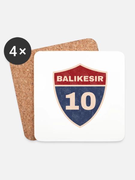 Balıkesir - Untersetzer (4er-Set) - Weiß