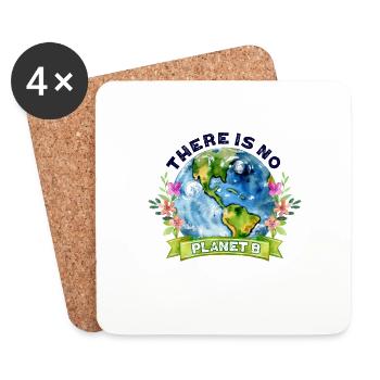 Il n’y a pas de Jour de la Terre planète B - Dessous de verre (lot de 4) - blanc - Devant