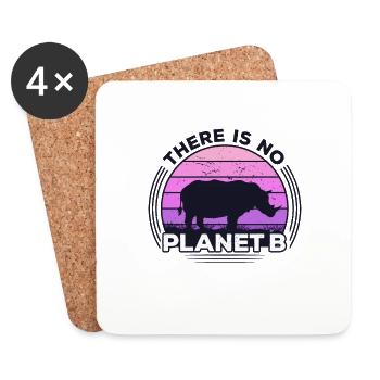 Il n’y a pas de Jour de la Terre planète B - Dessous de verre (lot de 4) - blanc - Devant