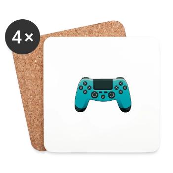 Gamer Controller Gaming Gaming Play Gamepad - Coasters (set of 4) - white - Front