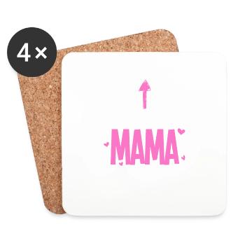 So sieht die beste Mama der Welt aus - Untersetzer (4er-Set) - Weiß - Vorne