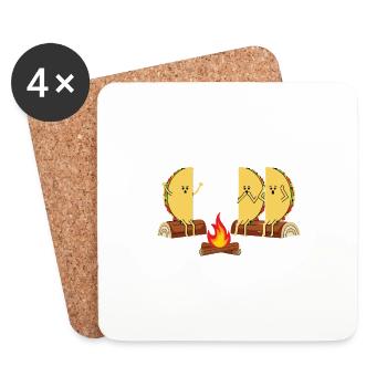 Taco Tuesday - Dessous de verre (lot de 4) - blanc - Devant