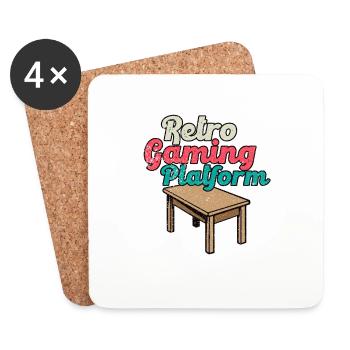Retro Original Gaming For Board Game Lovers - Dessous de verre (lot de 4) - blanc - Devant