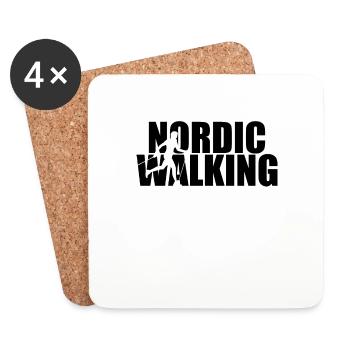 Walker marche nordique Randonneurs Marche Walkerin - Dessous de verre (lot de 4) - blanc - Devant