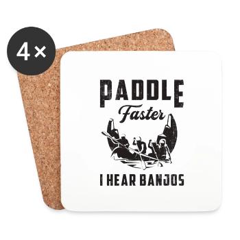Canoe Boat Boating Boat Canoeing Gift - Coasters (set of 4) - white - Front