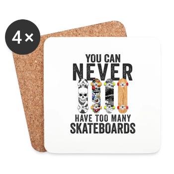 Skateboardfahrer Skater Skateboarder Skateboards - Untersetzer (4er-Set) - Weiß - Vorne