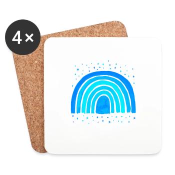 In April we wear Blue Autism Awareness - Coasters (set of 4) - white - Front