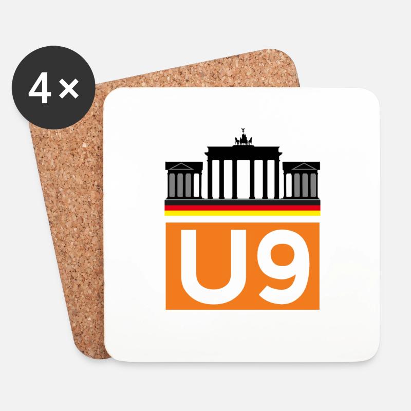 Berliner U-Bahn - Untersetzer (4er-Set) - Weiß