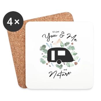 You - Me - Caravan - Untersetzer (4er-Set) - Weiß - Vorne