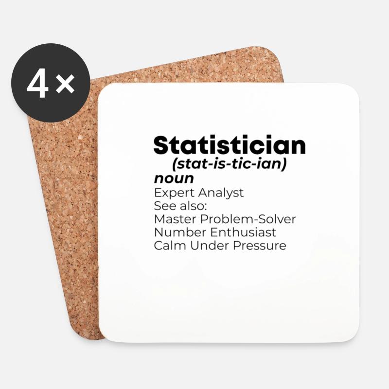 Statistik Statistiker Mathematiker Mathematik - Untersetzer (4er-Set) - Weiß