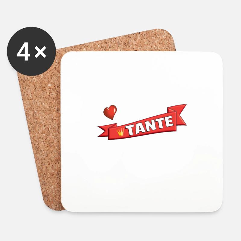 Schwestern werden zur Tante befördert - Untersetzer (4er-Set) - Weiß