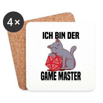 Pen and Paper Fantasy Rollenspiel Brettspiel - Untersetzer (4er-Set) - Weiß - Vorne