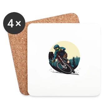VTT VTT Life is better in the forest - Dessous de verre (lot de 4) - blanc - Devant