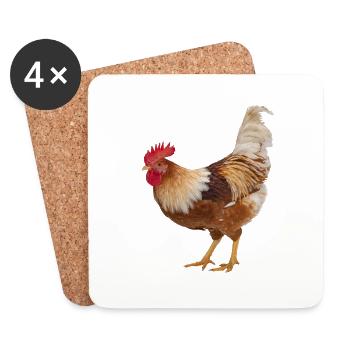 Rooster - Coasters (set of 4) - white - Front