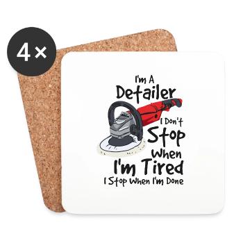 Auto Detailing Car Detailer - Coasters (set of 4) - white - Front