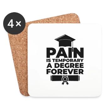 A degree forever Phd Student Gift - Coasters (set of 4) - white - Front
