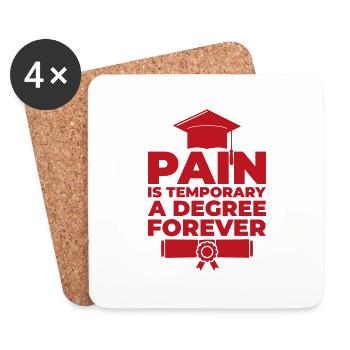 A degree forever Phd Student Gift - Coasters (set of 4) - white - Front