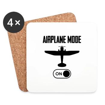 Airplane mode - Coasters (set of 4) - white - Front