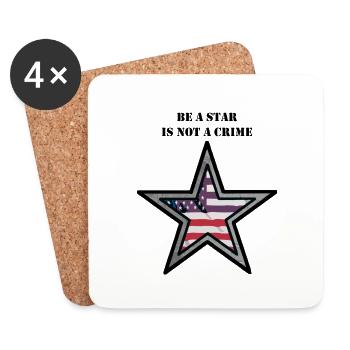 Be a star is not a crime - Dessous de verre (lot de 4) - blanc - Devant