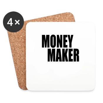 Money Maker Geldverdiener Paar Ehe - Untersetzer (4er-Set) - Weiß - Vorne