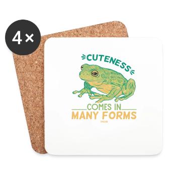 cute frog kids toad - Coasters (set of 4) - white - Front