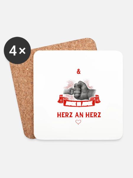 Papa Und Tochter Partnerlook Vater Vatertag - Untersetzer (4er-Set) - Weiß