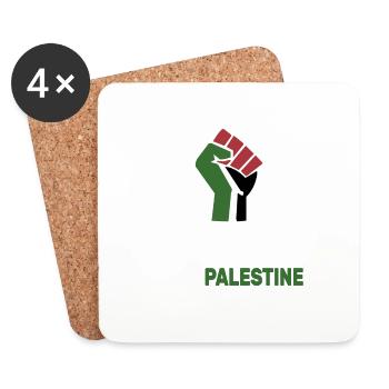 Free Palestine supports Palestine and Gaza - Coasters (set of 4) - white - Front