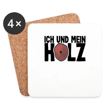 Handwerker Holzfäller Forstwirt Forstarbeiter - Untersetzer (4er-Set) - Weiß - Vorne