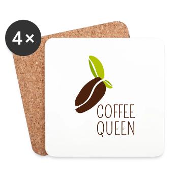 coffee queen - Untersetzer (4er-Set) - Weiß - Vorne